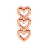 Stacked Hearts – 14K Gold Threadless & Threaded End - piercing - zone.com