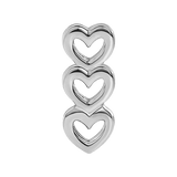 Stacked Hearts – 14K Gold Threadless & Threaded End - piercing - zone.com