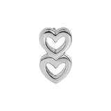 Stacked Hearts – 14K Gold Threadless & Threaded End - piercing - zone.com