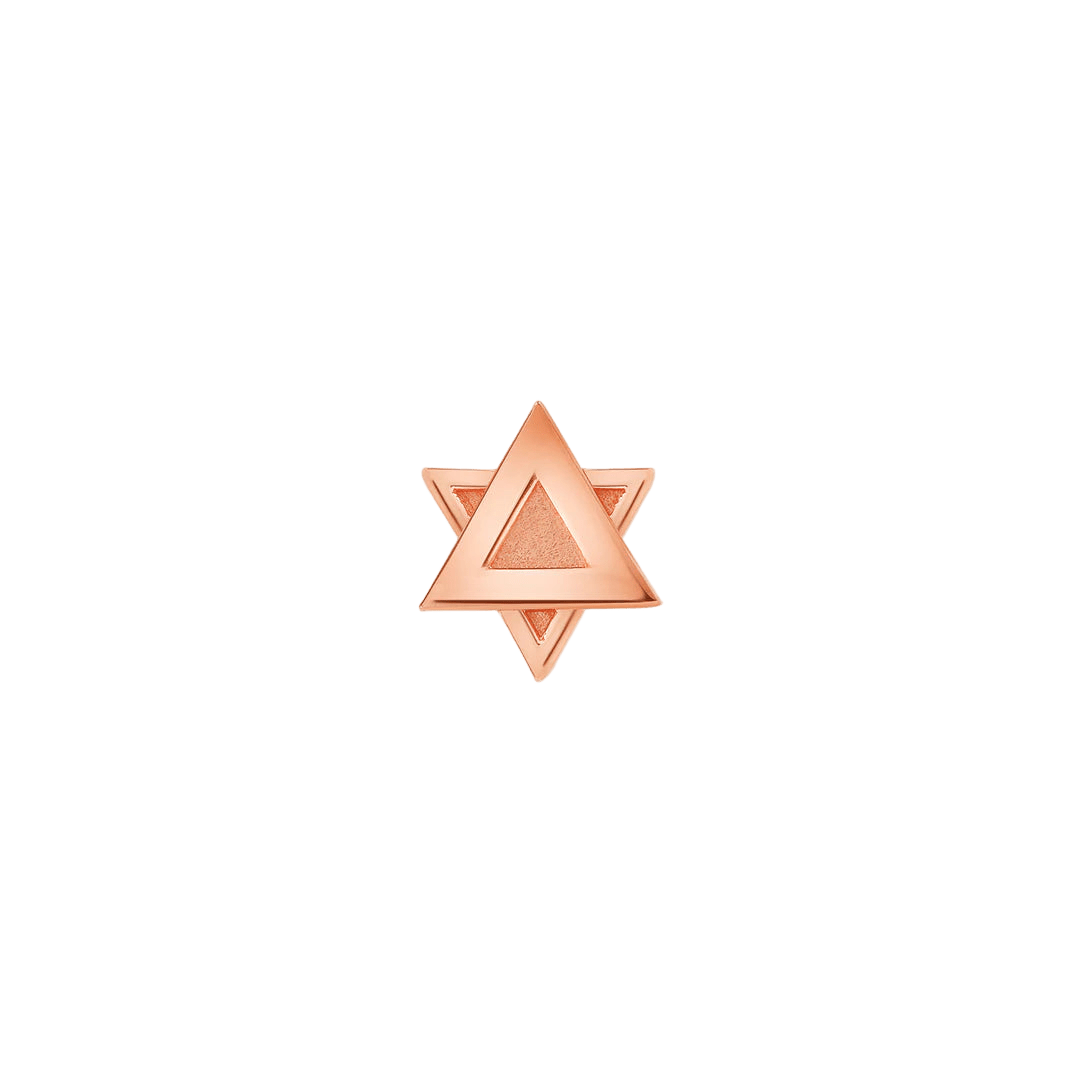 Star of David – 14K Gold Threadless End - piercing - zone.com