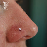 Swarovski CZ Prong – Classic Sparkle – 14K Gold Threadless End - piercing - zone.com