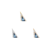 Transmission – London Blue Topaz – 14K Gold Threadless End - piercing - zone.com