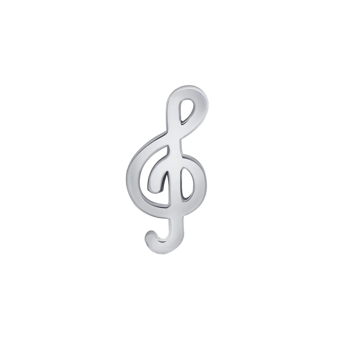 Treble Clef – 14K Gold Threadless End - piercing - zone.com