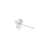 Trinity with Opal – 14K Gold Threadless End - piercing - zone.com