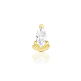 Uma – 14K Gold Gemstone Threadless End - piercing - zone.com