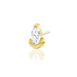Uma – 14K Gold Gemstone Threadless End - piercing - zone.com