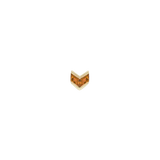 Vande – Orange Garnet – 14K Gold Threadless End - piercing - zone.com