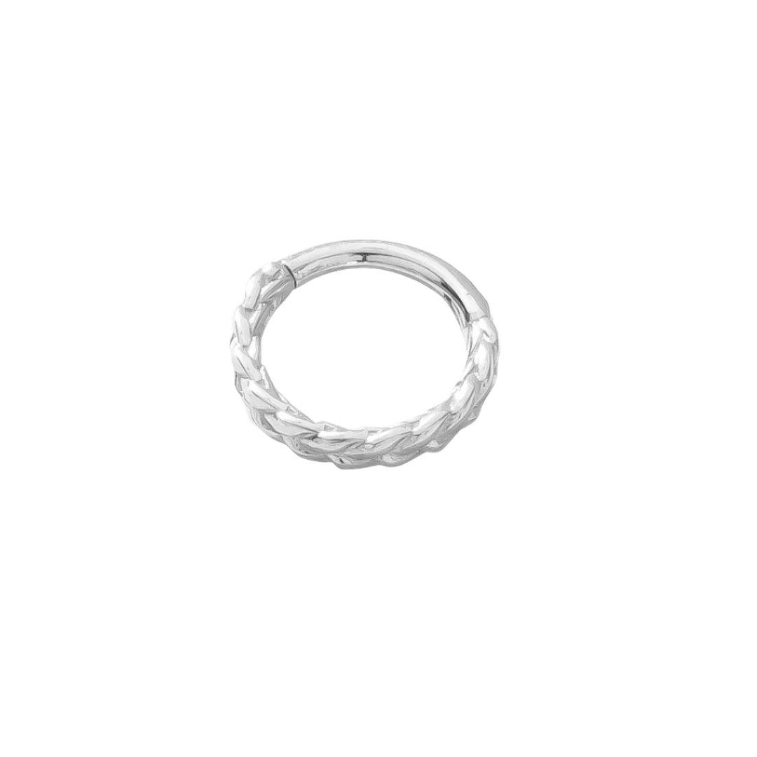 Verona – 14K Gold Braided Clicker Ring - piercing - zone.com