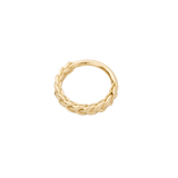 Verona – 14K Gold Braided Clicker Ring - piercing - zone.com