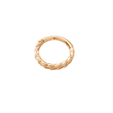 Verona – 14K Gold Braided Clicker Ring - piercing - zone.com