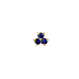 Vida – Birthstone Trio – 14K Gold Threadless End - piercing - zone.com