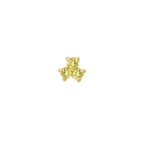 Vida – Birthstone Trio – 14K Gold Threadless End - piercing - zone.com