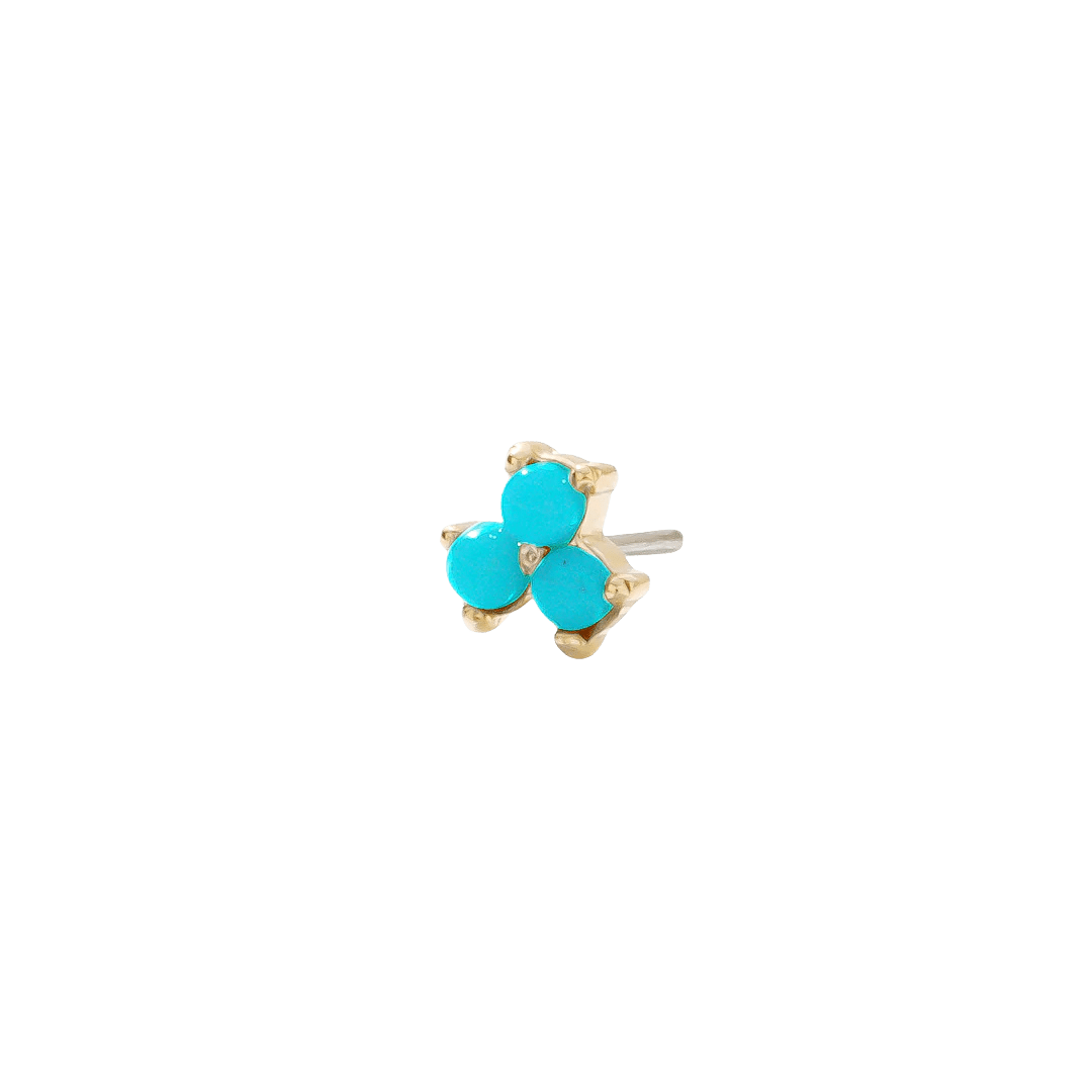 Vida – Birthstone Trio – 14K Gold Threadless End - piercing - zone.com