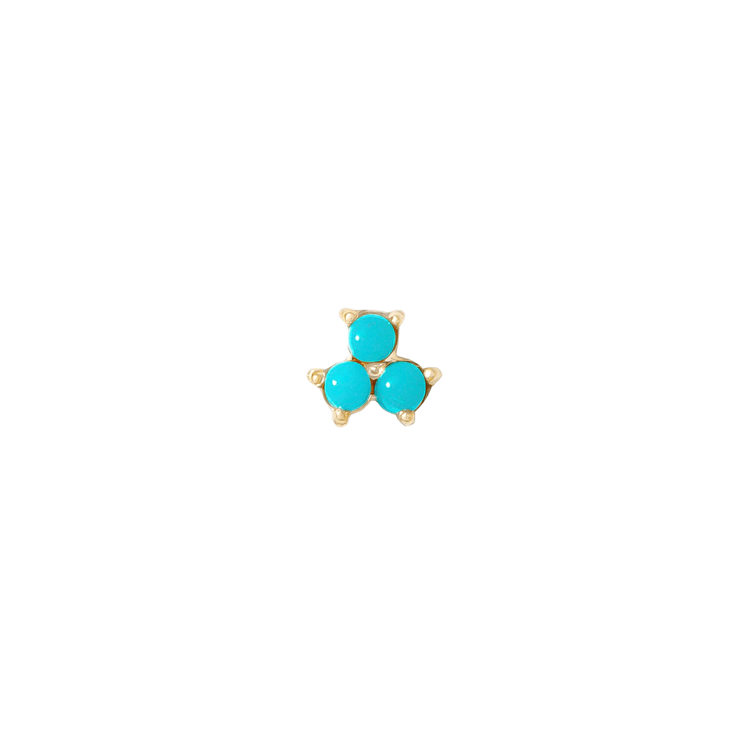 Vida – Birthstone Trio – 14K Gold Threadless End - piercing - zone.com