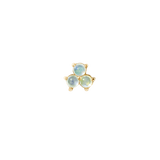 Vida – Birthstone Trio – 14K Gold Threadless End - piercing - zone.com