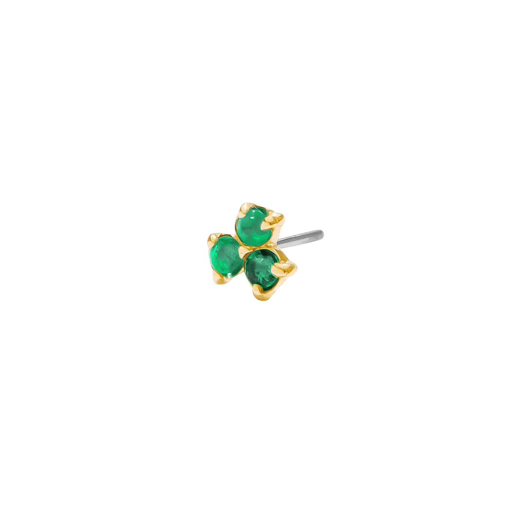 Vida – Birthstone Trio – 14K Gold Threadless End - piercing - zone.com