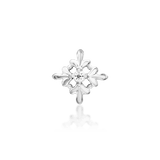 Vira – White CZ Four - Point – 14K Gold Threadless End - piercing - zone.com