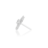 Vira – White CZ Four - Point – 14K Gold Threadless End - piercing - zone.com