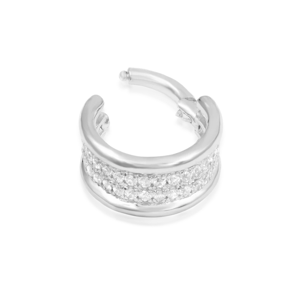 Vivienne – 40 CZ Contour – 14K Gold Clicker Ring - piercing - zone.com
