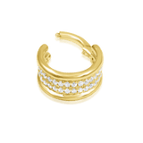 Vivienne – 40 CZ Contour – 14K Gold Clicker Ring - piercing - zone.com