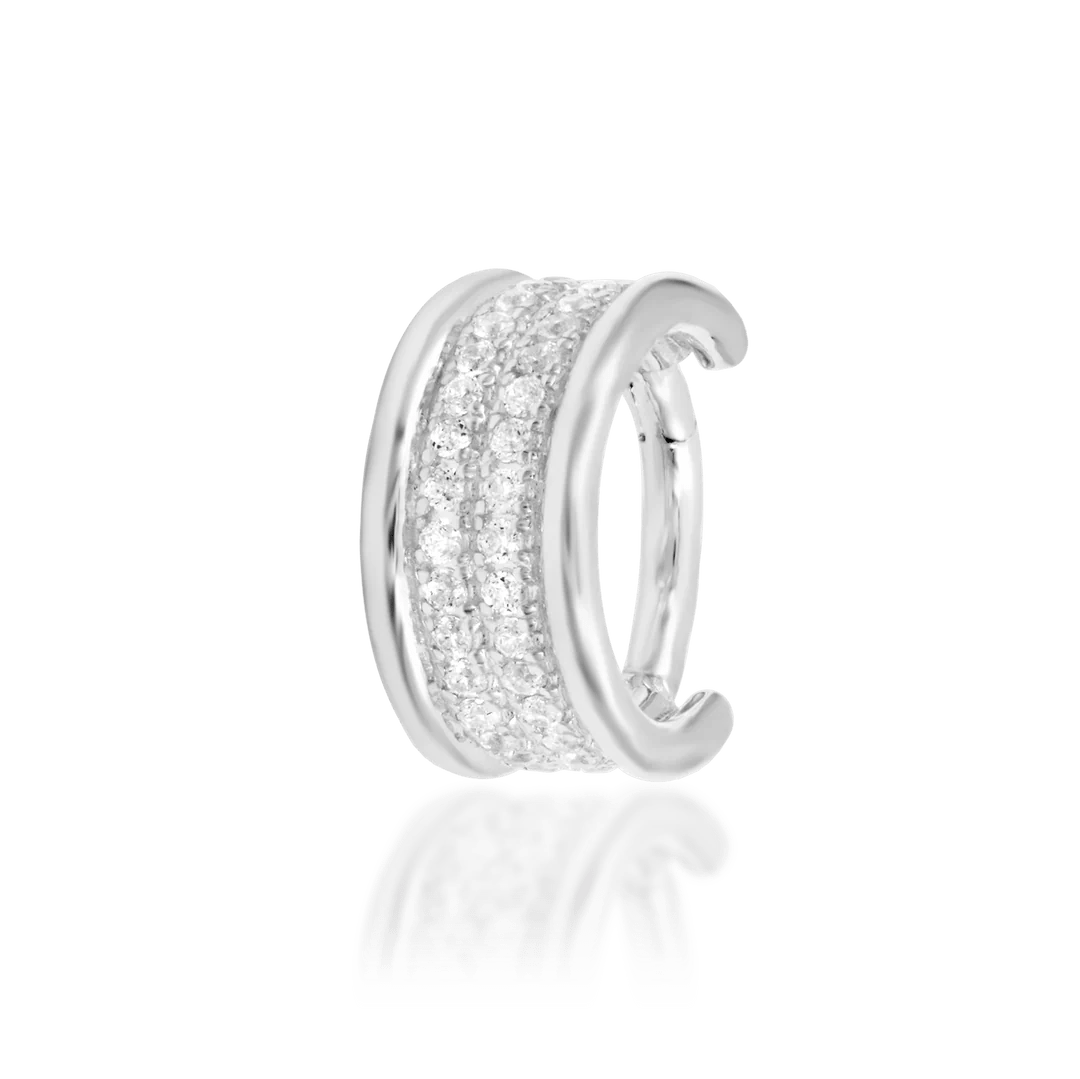Vivienne – 40 CZ Contour – 14K Gold Clicker Ring - piercing - zone.com