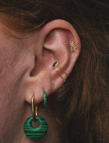 Willow – Nature - Inspired Flow – 14K Gold Threadless End - piercing - zone.com