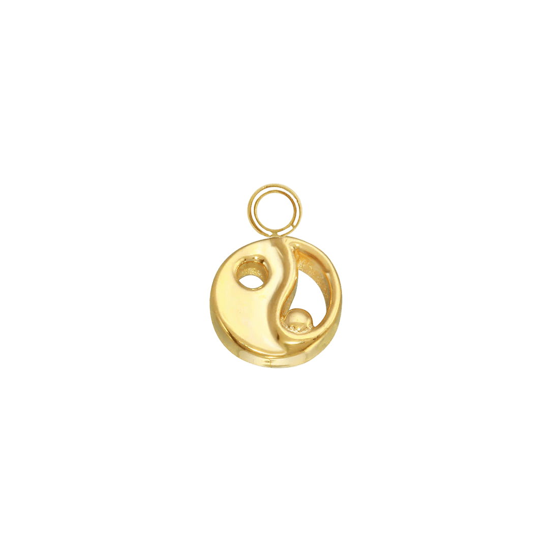 Yin & Yang – 14K & 18K Gold Charm - piercing - zone.com