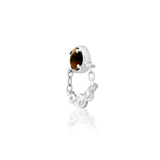 Zola – Tiger Eye & CZ Cluster – 14K Gold Threadless End - piercing - zone.com