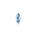 Zuri London Blue Topaz Threadless End – 14K Gold Marquise Gem - piercing - zone.com