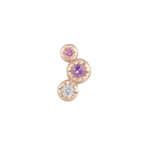 DIG IT - AMETHYST + PINK SAPPHIRE + WHITE TOPAZ - THREADLESS END piercing-zone.com