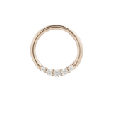 Side Profile of Sophia Ring Showing Flush CZ Setting