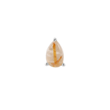 White Gold Rutilated Quartz Pear – Natural Studio Light