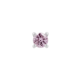 White Gold Version of Pink Sapphire Prong – Soft Lighting Shot