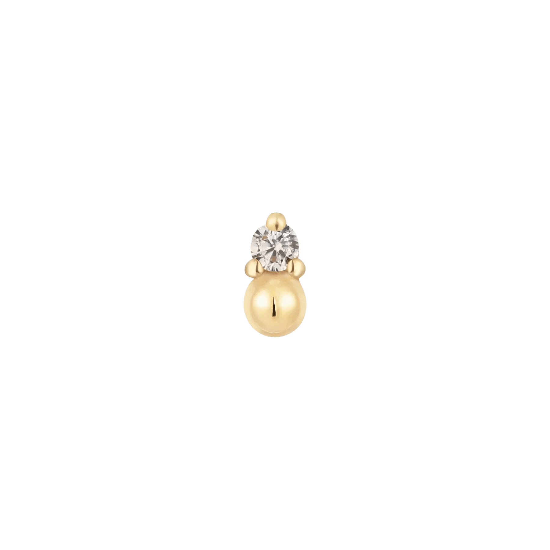 Yellow Gold Babe CZ End – Studio Display Presentation