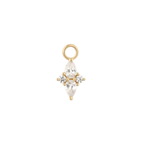 Yellow Gold Ethereal Charm with Mixed CZ Stones