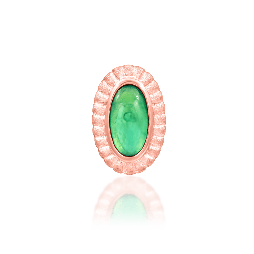 Side View Showing Cabochon Shape and Bezel Detail