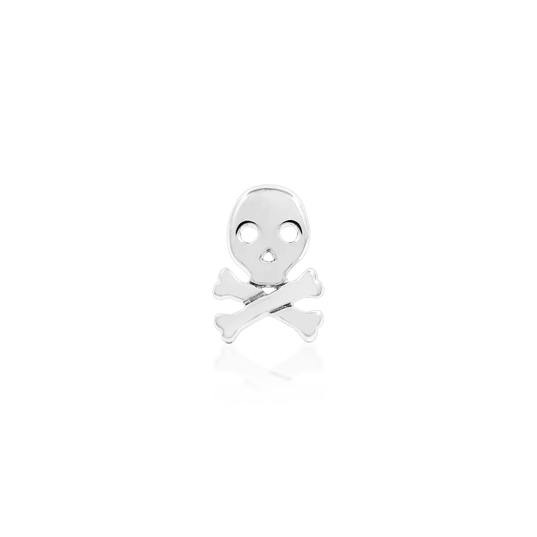 14K GOLD SKULL CROSSBONE - THREADLESS END piercing-zone.com