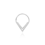 Studio Image of Penny Seam Ring in White Gold – Flat Lay