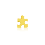 Puzzle Piece 14K Gold Threadless End – Front View