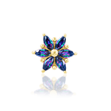 Mystic Elegance 14K Gold Threadless End with Mystic Topaz – Front View