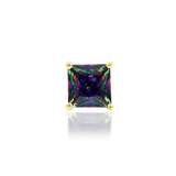 Princess Mystic 14K Gold Threadless End with Mystic Topaz – Front View