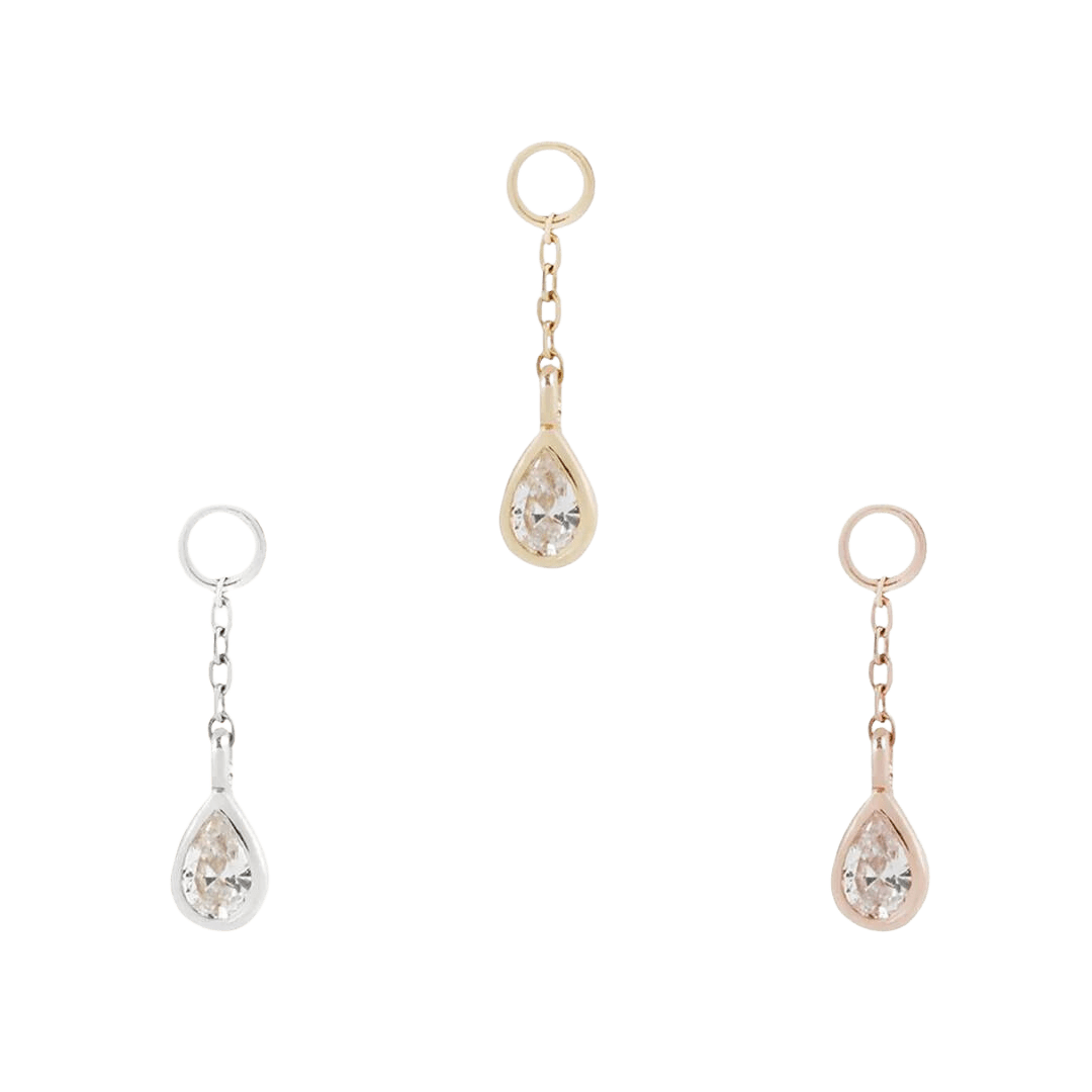CONCORDE - CZ + CHAIN - CHARM piercing-zone.com