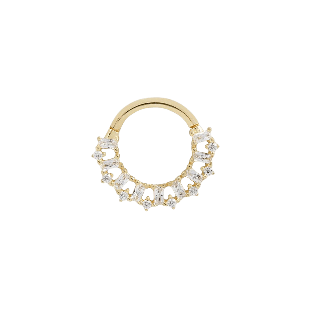 OBSESSED - CZ - SOLID 14KT GOLD CLICKER piercing-zone.com
