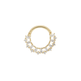 OBSESSED - CZ - SOLID 14KT GOLD CLICKER piercing-zone.com