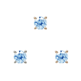 London Blue Topaz Prong – 14K Gold Threadless End