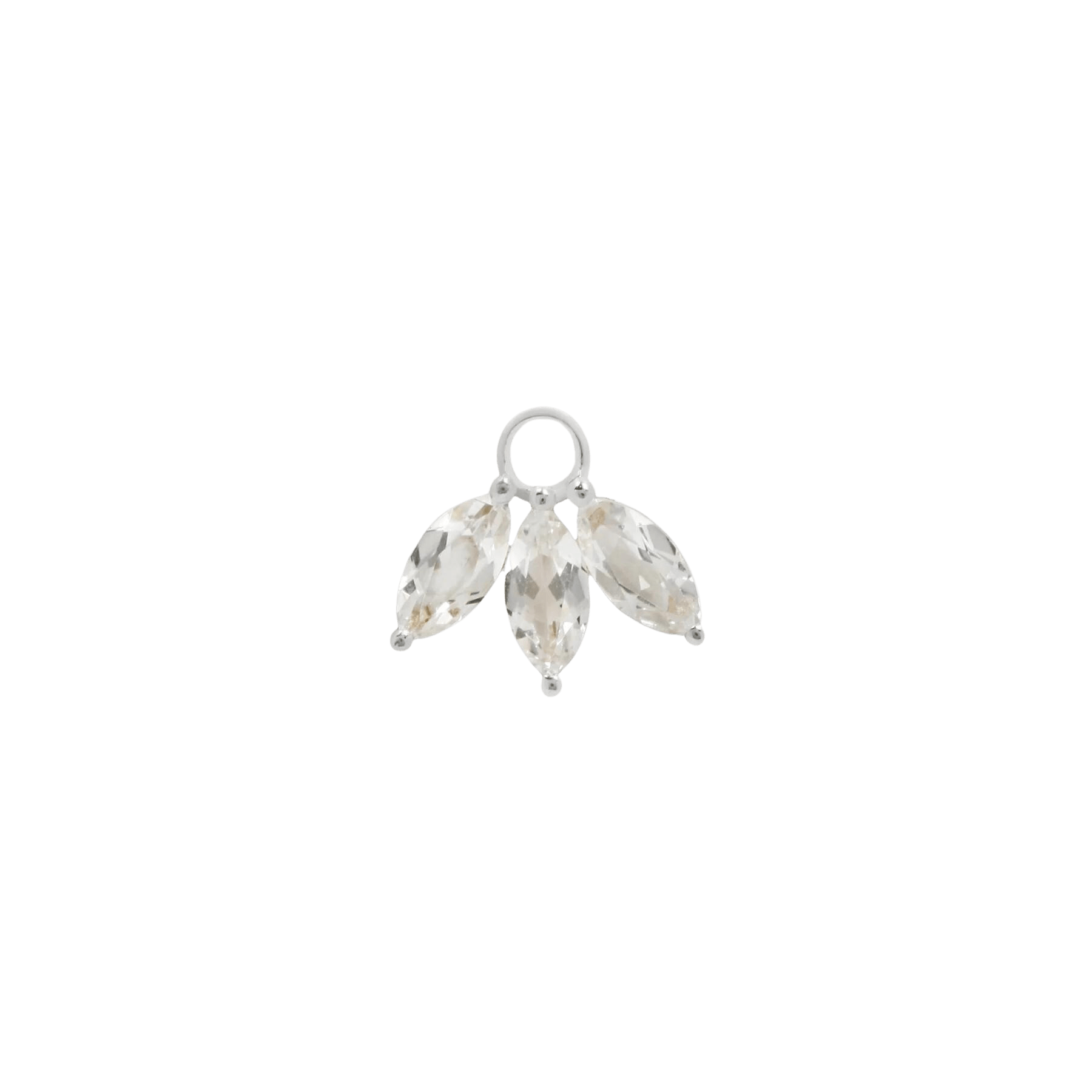 MOET CHARM 14KT SOLID GOLD + WHITE TOPAZ piercing-zone.com