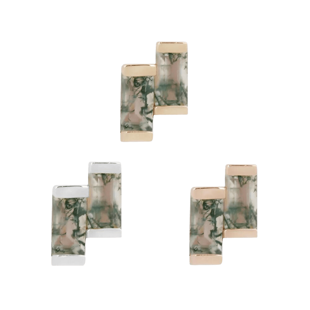 FERVOR - MOSS AGATE - THREADLESS END piercing-zone.com