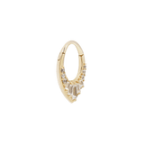PRISM - CZ - SOLID 14KT GOLD CLICKER piercing-zone.com