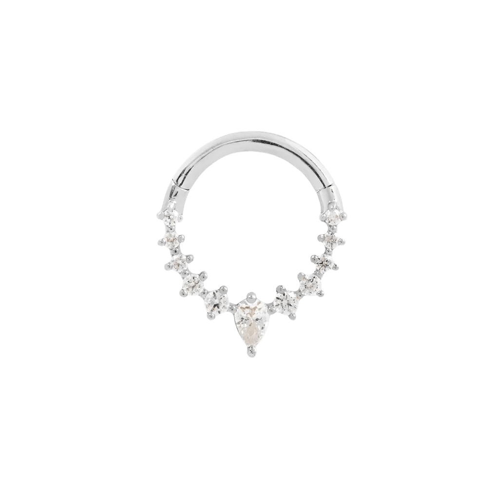ATHENA - SWAROVSKI CZ - GOLD CLICKER piercing-zone.com