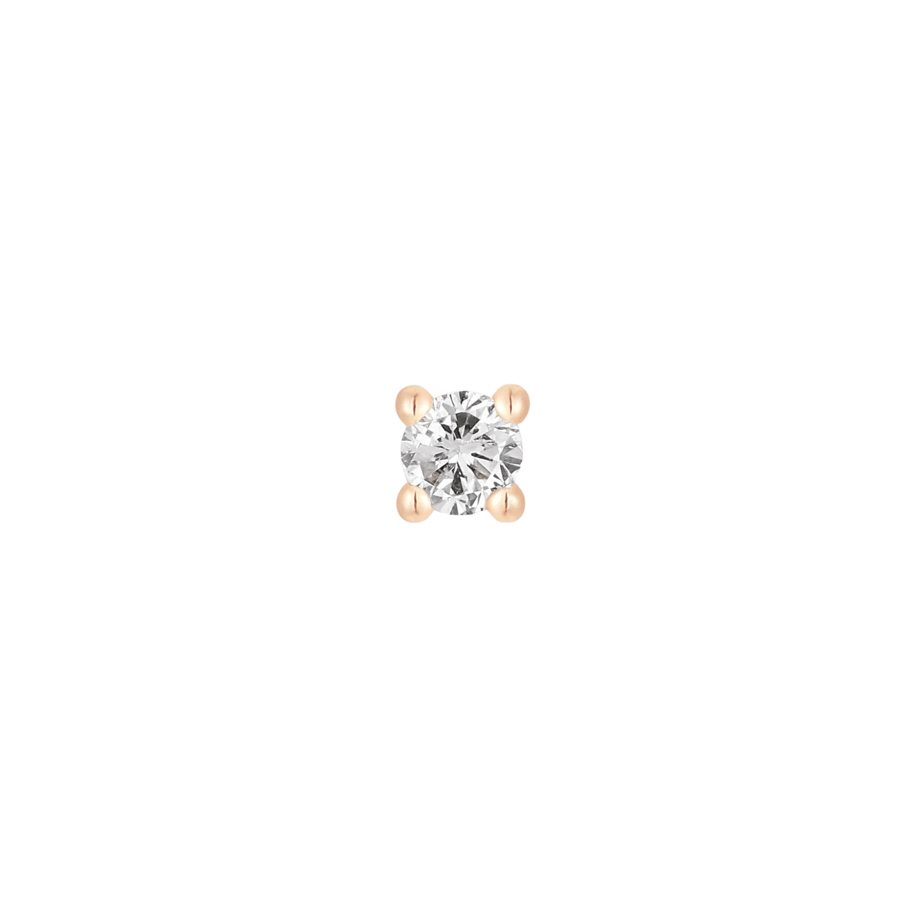 GENUINE WHITE DIAMOND PRONG - THREADLESS END piercing-zone.com